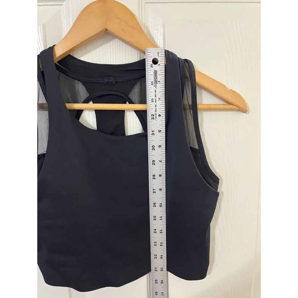 Lululemon Break Free Tank Size 6 Nulux Medium Support Black Activewear